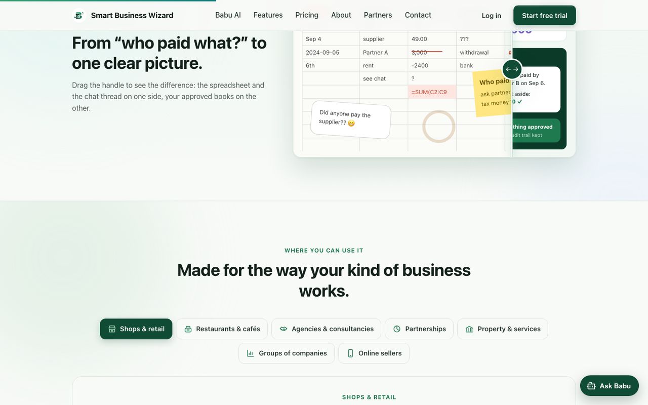 Books, chat and approvals side by side