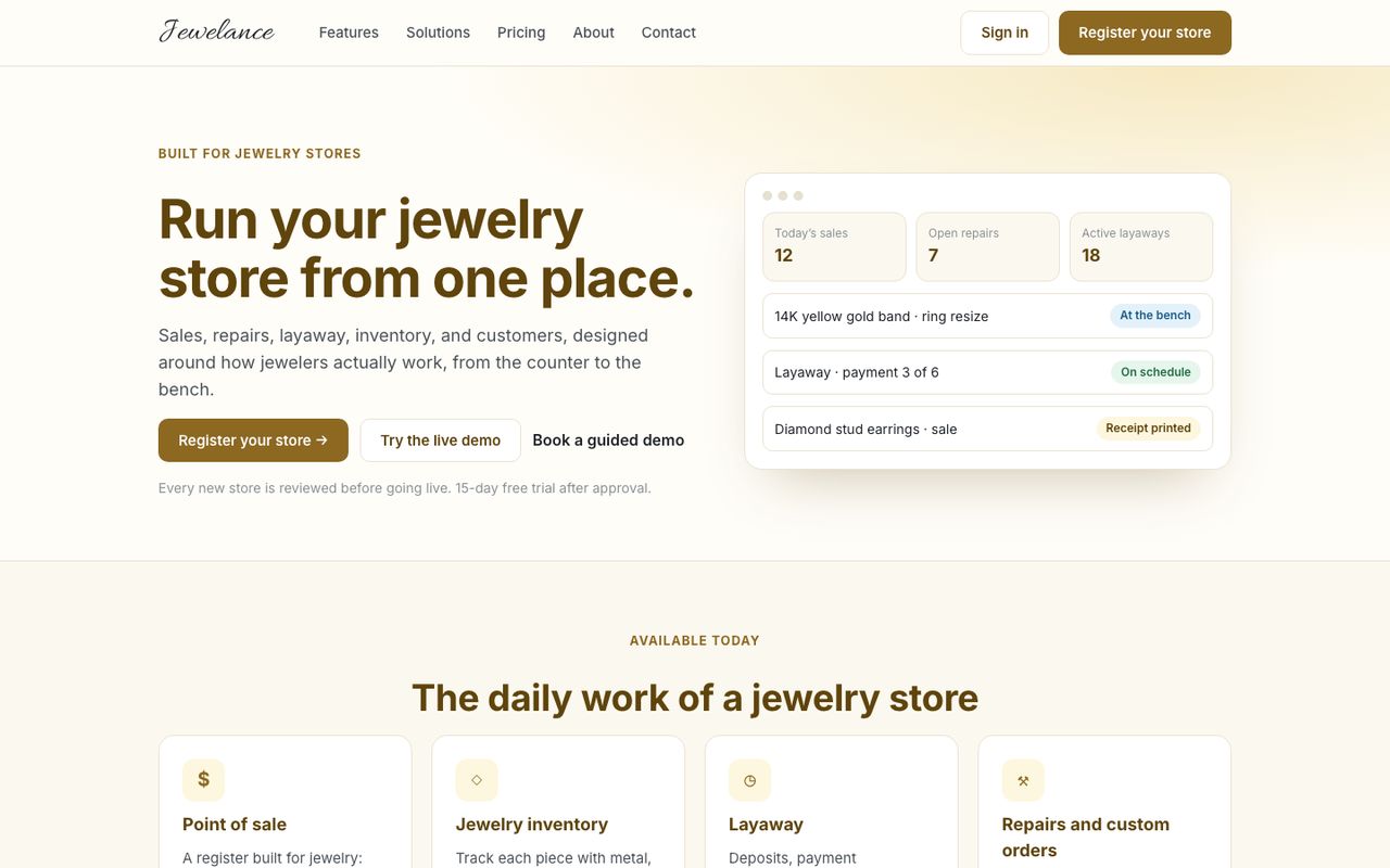 Jewelance home page